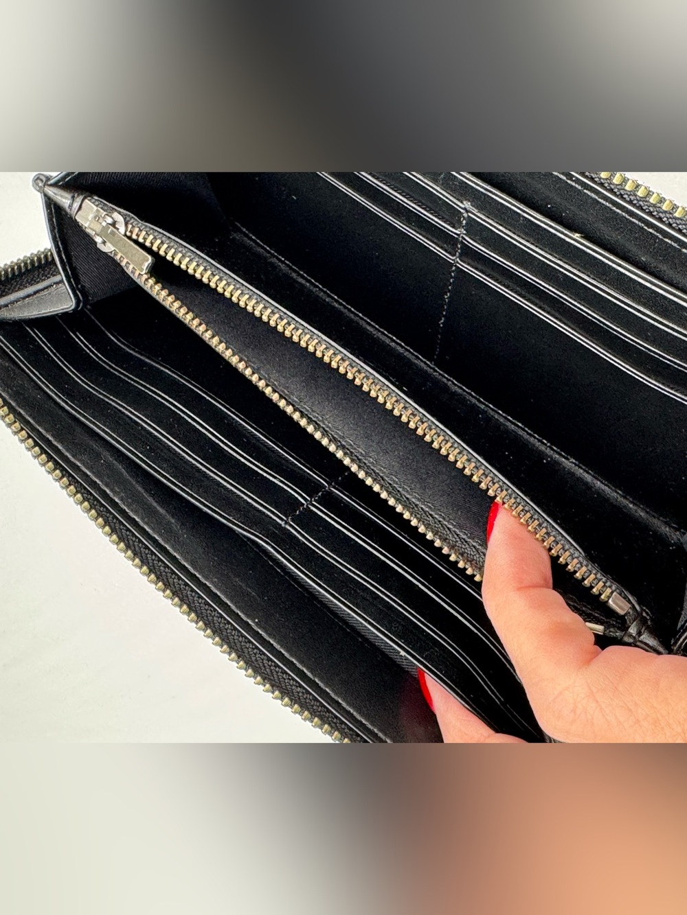 Coach Accordion Zip Wallet in Pebble Leather with Python Detail - Picture 8 of 10